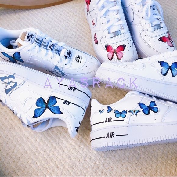 Air force 1 Custom pink butterflies - Picture 10 of 11
